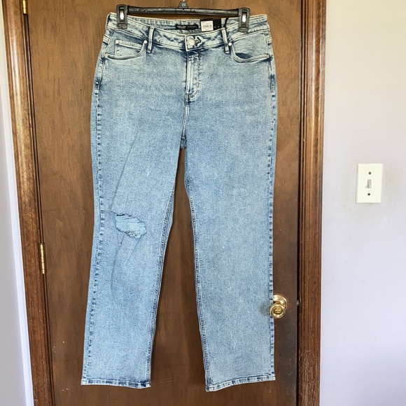Simply Vera Vera Wang distressed straight power stretch jean size 12 - Picture 7 of 17